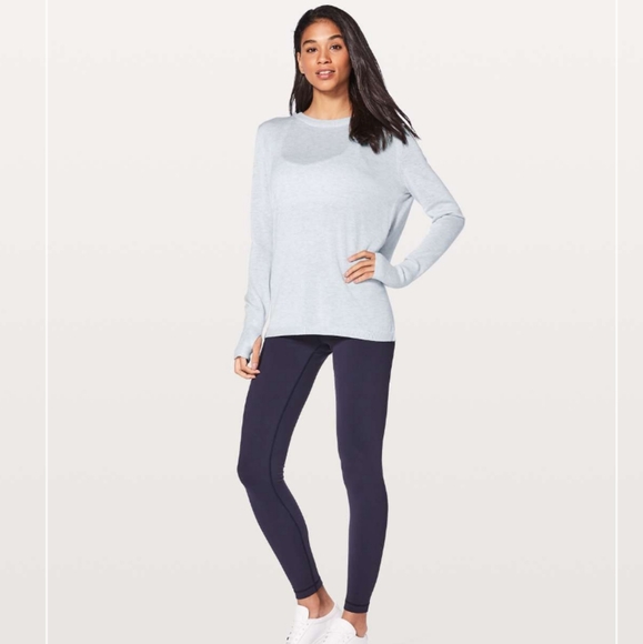 Lululemon Bring It Backbend Light Gray Blend Cashmere Sweater - Picture 8 of 14